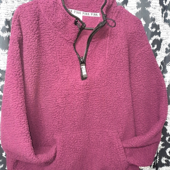 PINK Victoria's Secret Tops - VS PINK Sherpa Quarter Zip *Rare*